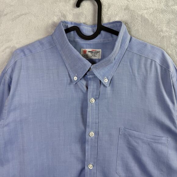 Turnbull & Asser Men's Dress Shirt XL?*READ Blue Classic Luxury Button Down - Picture 4 of 16